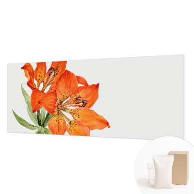 Mural decorativo con diseño de lirio naranja