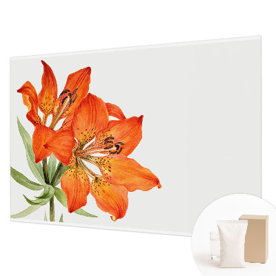 Mural decorativo con diseño de lirio naranja