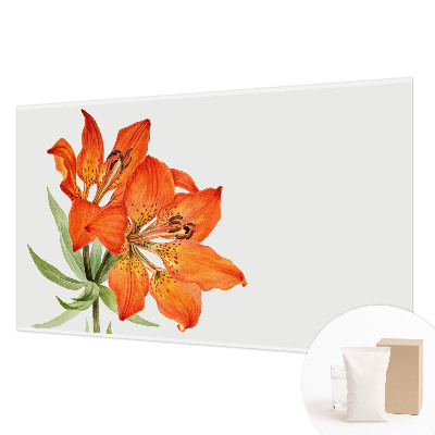Mural decorativo con diseño de lirio naranja