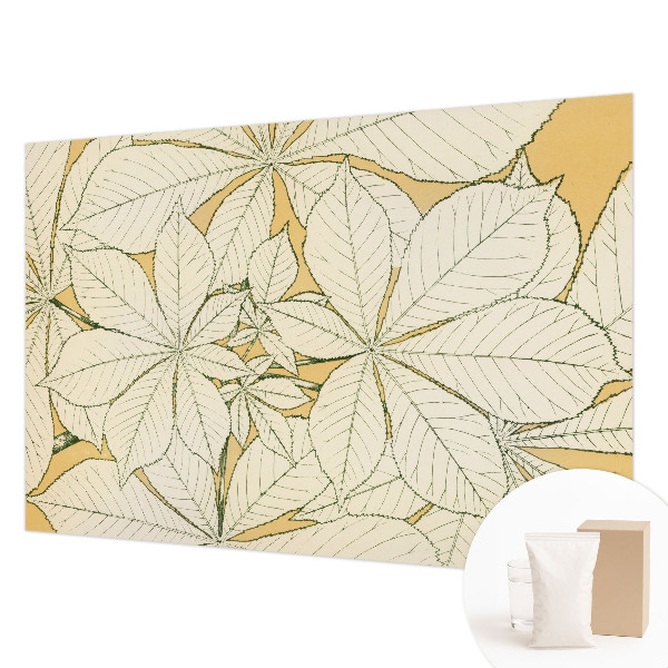 Mural de pared con estampado hermoso con motivo de hojas de castaño