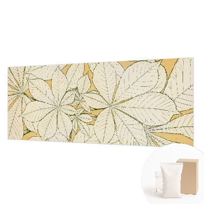 Mural de pared con estampado hermoso con motivo de hojas de castaño