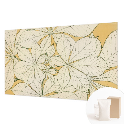 Mural de pared con estampado hermoso con motivo de hojas de castaño