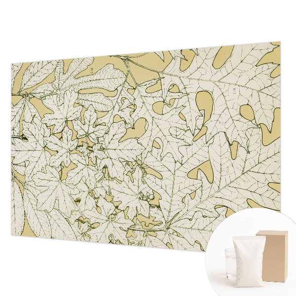 Papel mural con patrón decorativo con diseño de hojas de árbol