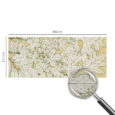 Papel mural con patrón decorativo con diseño de hojas de árbol