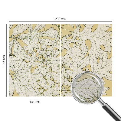Papel mural con patrón decorativo con diseño de hojas de árbol