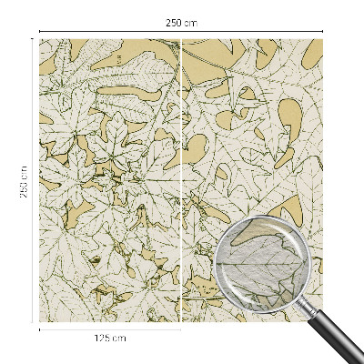 Papel mural con patrón decorativo con diseño de hojas de árbol