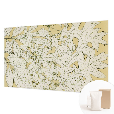 Papel mural con patrón decorativo con diseño de hojas de árbol