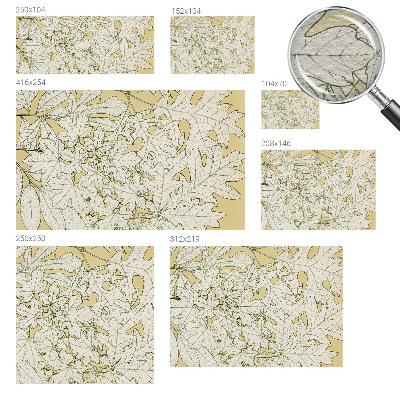 Papel mural con patrón decorativo con diseño de hojas de árbol