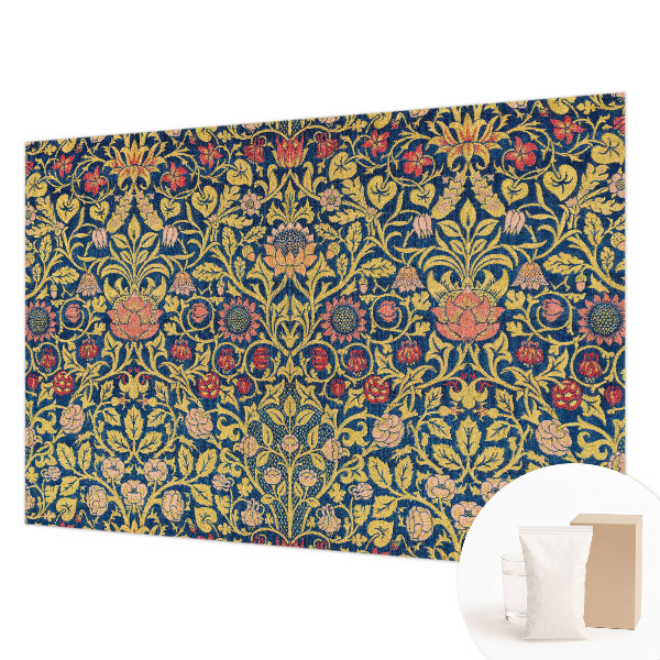 Papel mural texturado decorativo con estampado floral