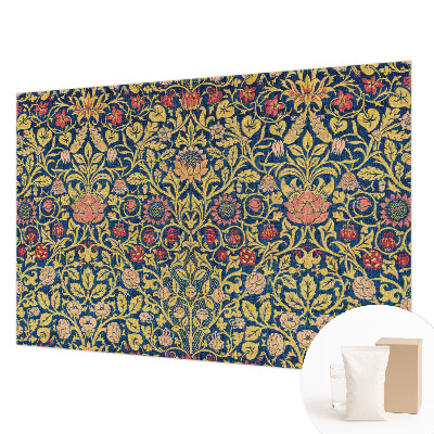 Papel mural texturado decorativo con estampado floral