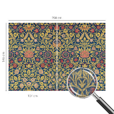 Papel mural texturado decorativo con estampado floral