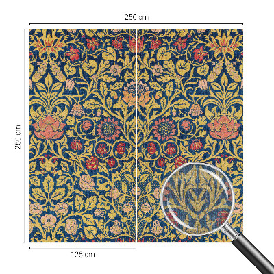 Papel mural texturado decorativo con estampado floral