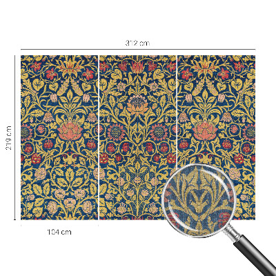 Papel mural texturado decorativo con estampado floral