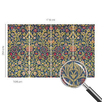 Papel mural texturado decorativo con estampado floral