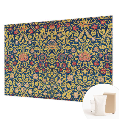 Papel mural texturado decorativo con estampado floral