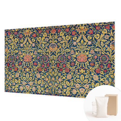 Papel mural texturado decorativo con estampado floral