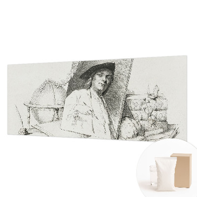 Papel mural con patrón decorativo con un retrato artístico