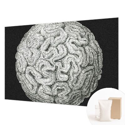 Fotomural decorativo para cabecero de cama con diseño de estructura esférica