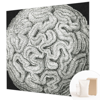 Fotomural decorativo para cabecero de cama con diseño de estructura esférica