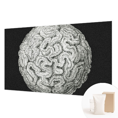Fotomural decorativo para cabecero de cama con diseño de estructura esférica