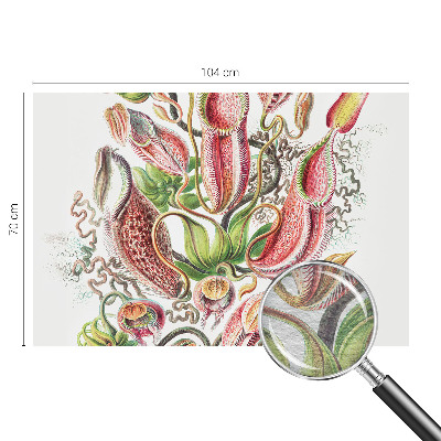 Papel mural texturado decorativo con detalles de plantas