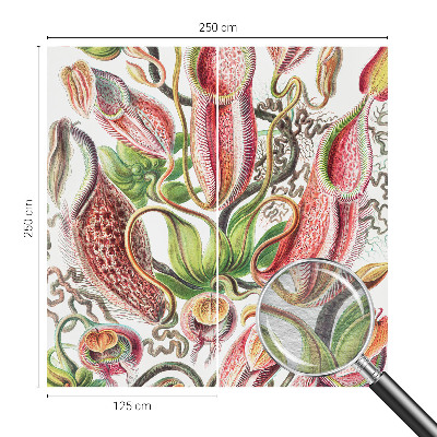 Papel mural texturado decorativo con detalles de plantas