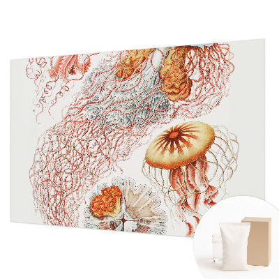Fotomural decorativo para cabecero de cama con diseño de medusas elegantes