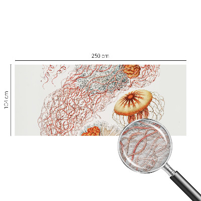 Fotomural decorativo para cabecero de cama con diseño de medusas elegantes