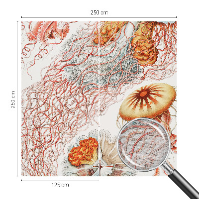Fotomural decorativo para cabecero de cama con diseño de medusas elegantes