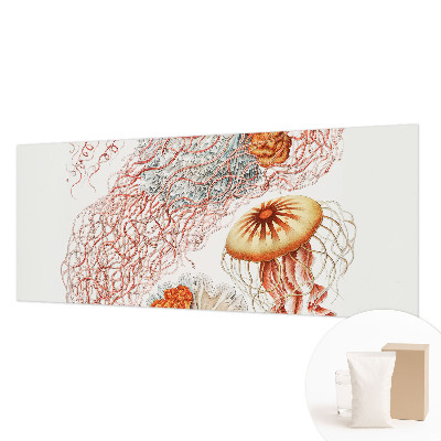 Fotomural decorativo para cabecero de cama con diseño de medusas elegantes