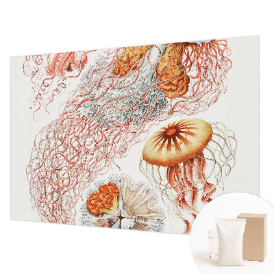 Fotomural decorativo para cabecero de cama con diseño de medusas elegantes