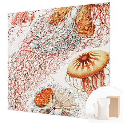 Fotomural decorativo para cabecero de cama con diseño de medusas elegantes
