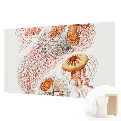 Fotomural decorativo para cabecero de cama con diseño de medusas elegantes