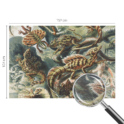 Mural decorativo con diseño de reptiles exóticos