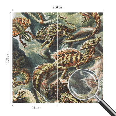 Mural decorativo con diseño de reptiles exóticos