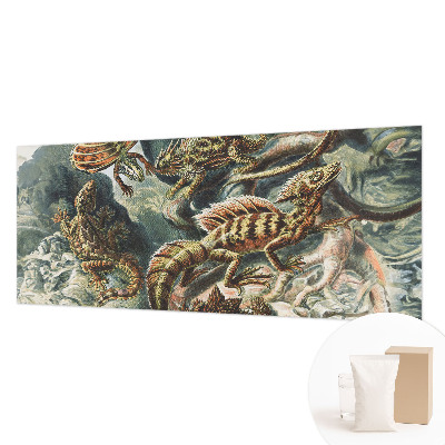 Mural decorativo con diseño de reptiles exóticos