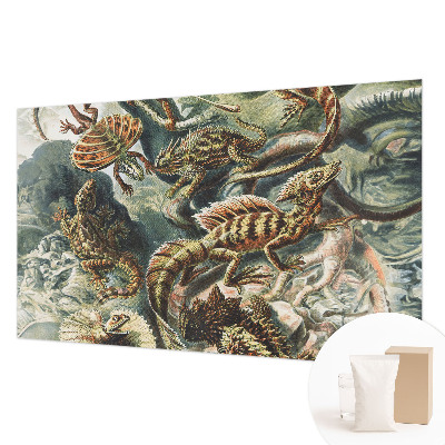 Mural decorativo con diseño de reptiles exóticos