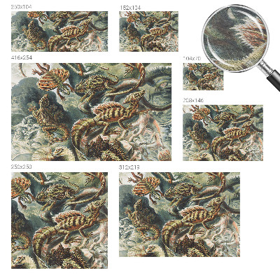 Mural decorativo con diseño de reptiles exóticos