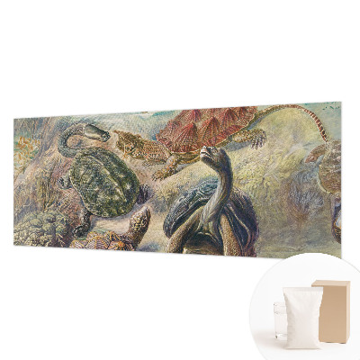 Mural de pared con estampado hermoso con motivo de fauna de tortugas
