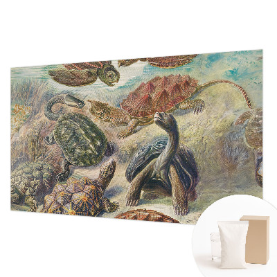 Mural de pared con estampado hermoso con motivo de fauna de tortugas