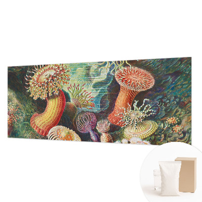 Papel mural texturado decorativo con diseño de anémonas elegantes