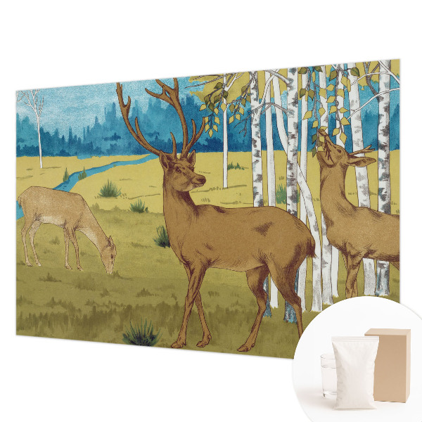 Fotomural decorativo para cabecero de cama con el diseño 'Armonía del bosque'