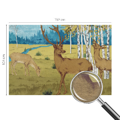 Fotomural decorativo para cabecero de cama con el diseño 'Armonía del bosque'