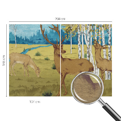 Fotomural decorativo para cabecero de cama con el diseño 'Armonía del bosque'