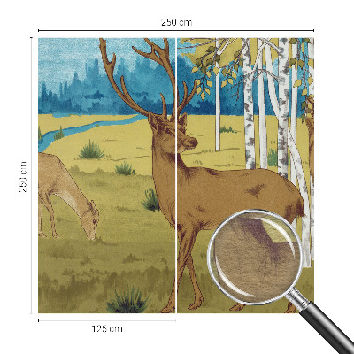 Fotomural decorativo para cabecero de cama con el diseño 'Armonía del bosque'