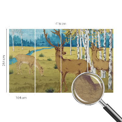 Fotomural decorativo para cabecero de cama con el diseño 'Armonía del bosque'