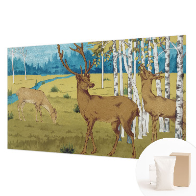 Fotomural decorativo para cabecero de cama con el diseño 'Armonía del bosque'