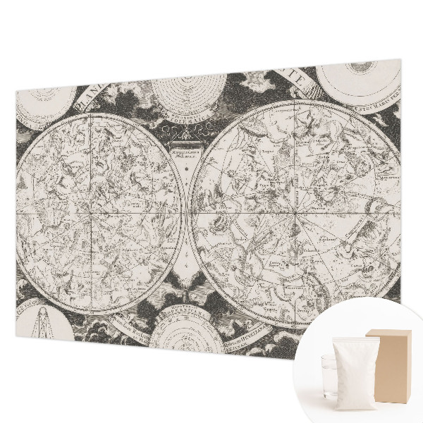 Papel mural con patrón decorativo con diseño de mapa estelar