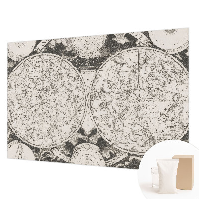 Papel mural con patrón decorativo con diseño de mapa estelar