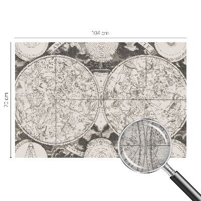 Papel mural con patrón decorativo con diseño de mapa estelar
